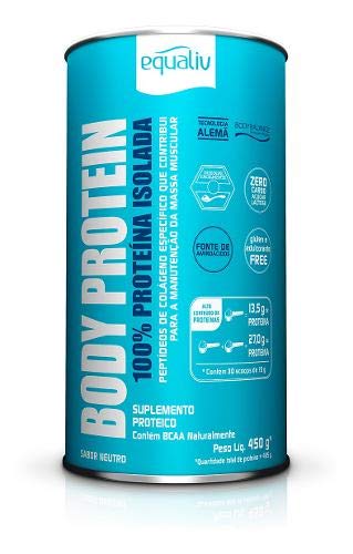Body Protein 100% Proteína Isolada Sabor Neutro 450g Equaliv