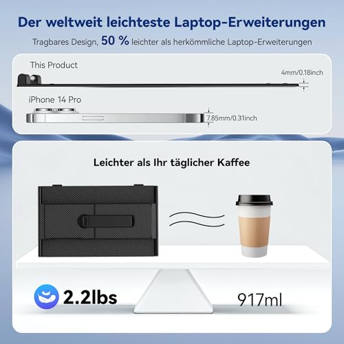 14-Zoll Laptop Monitor Erweiterung, Ein-Kabel-Anschluss, Ultra-dünn – Ansicht 6