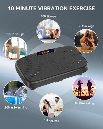Vibration Plate Exercise Machine, Vibration Plate Platform for Lymphatic Drainage, Whole Body Vibrating Plate Exercise Machine Helps Weight Loss, Shaping, Toning Wellness Home Gyms Workout 2 416jMYhEmtL. AC