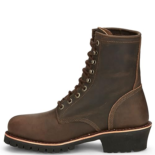 Chippewa 8" Classic 2.0 Wood Steel Toe Logger Brown 10 D (M)4