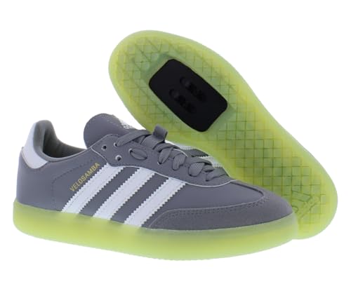 adidas The Velosamba Vegan Unisex Shoes Size 6, Color: Grey Three/Cloud White/Pulse Lime2