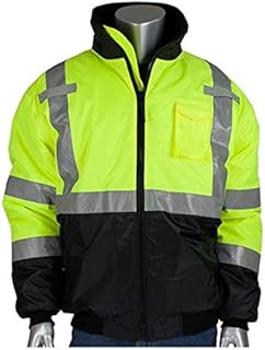 PIP Black/Lime Yellow 2XL Polyester Cold Weather Jacket - 5 Pockets - Quilted High Loft Polyfil Insulation - 616314-17818 [PRICE is per EACH]