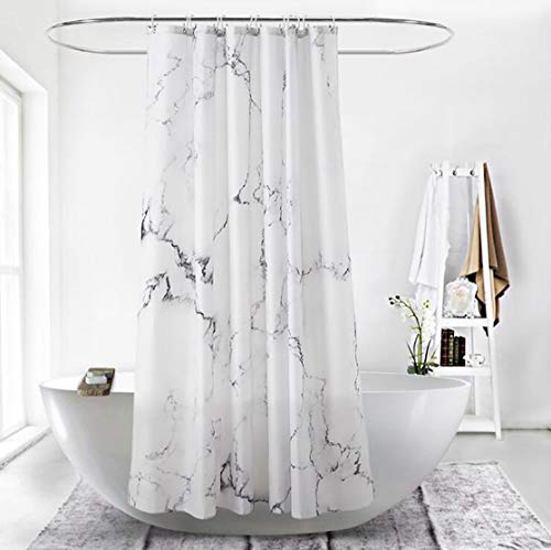 EmyTock Shower Curtain,Soft Polyester Marble Printing Waterproof - Image 3