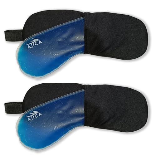 Image of Aqua Ice Face & Eye Cooling Gel Pad and Aloe Vera Gel Mask Ice Pack for Face and Eye Patches Remove Dark Circles, Fatigue Cool Eyes Patch Pads Eye Care | Facial Skin Refresh Face Mask for Hot & Cold Therapy (Blue Eye Cooling Pad, Pack of 2)