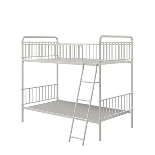Image of APRODZ Marks Twin Bunk Bed (Metal - White Powder Coated)
