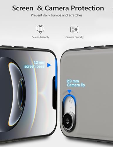 Étui en cuir iPhone 16e X-level avec support Magsafe gris - 6