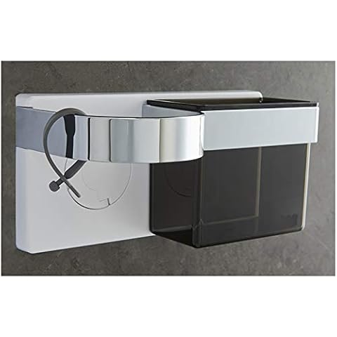 profesticker Haartrocknerhalter Selbstklebend Wandmontage Glätteisenhalter Mit ABS-Aufbewahrung Zum Halten Haarbürsten Und Stylingzubehör Stark Klebend Mit Silikonkabelbinder Cover