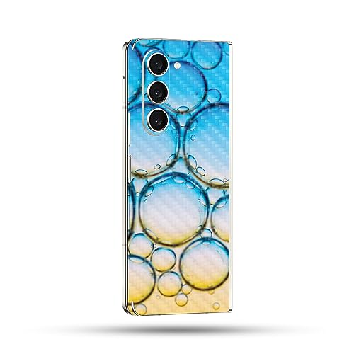 Image of MightySkins Carbon Fiber Skin Compatible With Samsung Galaxy Z Fold 5 Full Wrap - Sunrise Bubbles | Protective, Durable Textured Carbon Fiber Finish | Easy To Apply and Change Styles | Made in the USA