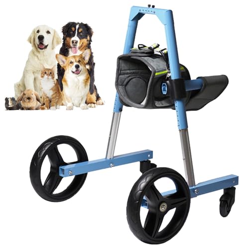 Silla de ruedas para perros de 4 ruedas: carrito ajustable para paseos y aventuras