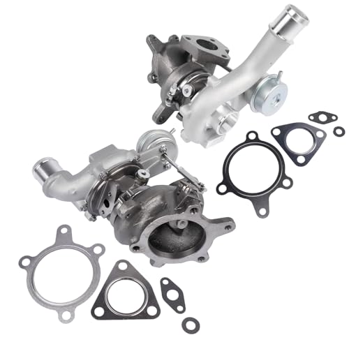 Image of GELUOXI Turbocharger Left and Right Replacement for 2010-2019 Ford Flex Explorer Sport Taurus SHO EcoBoost Lincoln MKS /MKT 3.5L V6 Engine #AA5Z6K682CA AA5E6K682BF