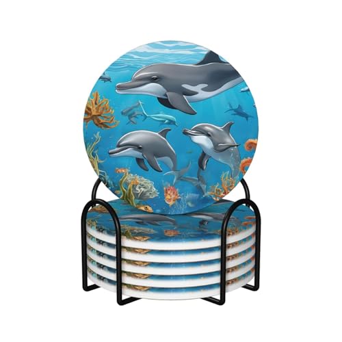 Dessous de verre céramique support de table maison de ferme - 2