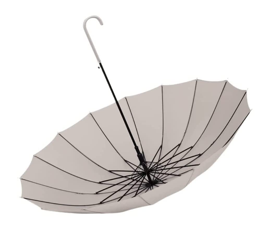 Regenschirme Klassiker Golf Regenschirm Windproof Large Stick Regenschirme Haken Griff Leichtes Auto offen regendes Rohrrohr Regenschirm for Geschäft Umbrella(Apricot)