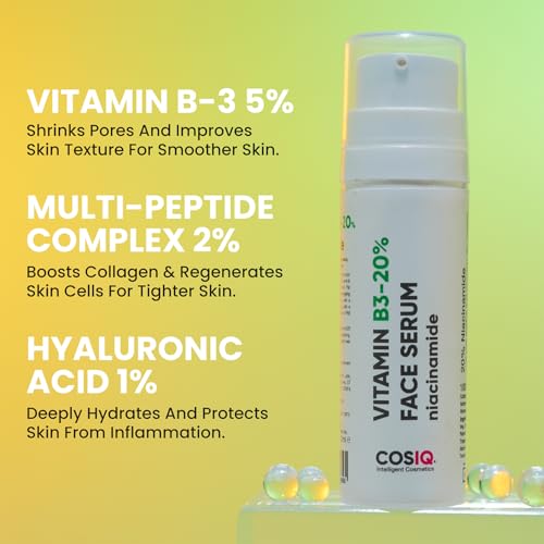 Cos-IQ 20% Niacinamide Face Serum For Clear Glowing Skin, Bright Skin, Reduces Dullness, Hydrates & Repairs Skin with Vit B3 & Hyaluronic Acid for Targets Acne Marks | For Women... - Image 6
