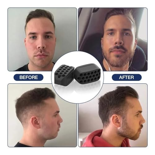 Kit com 3 Mordedores para Exercício dos Músculos Faciais, Cinza