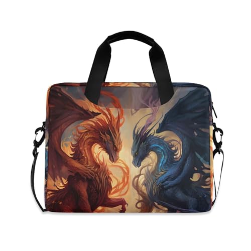 Maletín portátil con estampado Magic Dragons para laptop 13-15.6 pulg miniatura 1