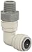 John Guest Acetal Copolymer Tube Fitting, Swivel Elbow, 1/2" Tube OD x 3/8" NPTF Male (Pack of 10)