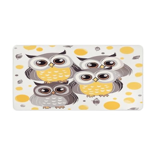 Animal Cartoon Owls Alfombrilla Grande Antideslizante