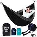 Vigel Camping Hammock - Durable Hammock, Nylon Hammock - Double or Single Hammocks - Portable Tree Hammock - Hammocks for Outside - Easy to Set, Camping Accessories for Outdoor, Travel, Hiking