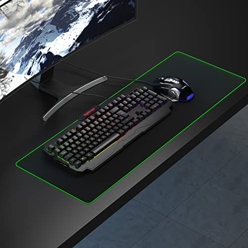 Gaming Tastatur mit Maus (DE Layout) 7 Tasten Gaming Maus mit 7 LEDs als Beleuchtung (600/800/1200/1600/2400 / 3200 DPI Einstellbar) Rainbow Hintergrundbeleuchtung Gaming Keyboard for Xbox One PS4 PC - Image 8