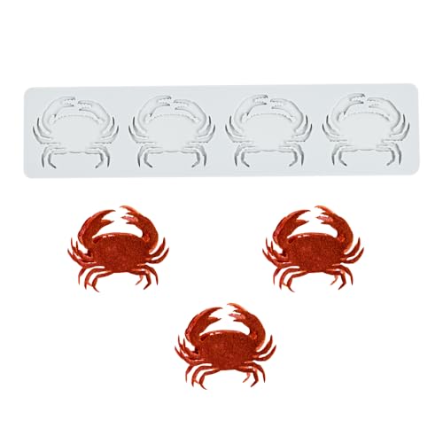 Cangrejo Forma Fondant Encaje Estera, Azúcar Artesanía Impresión Molde Pastel Comestible Cocina Molecular Decoración