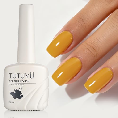TUTUYU Autumn Leaf Yellow Gel Nail Polish​​ | Easy One-Stroke