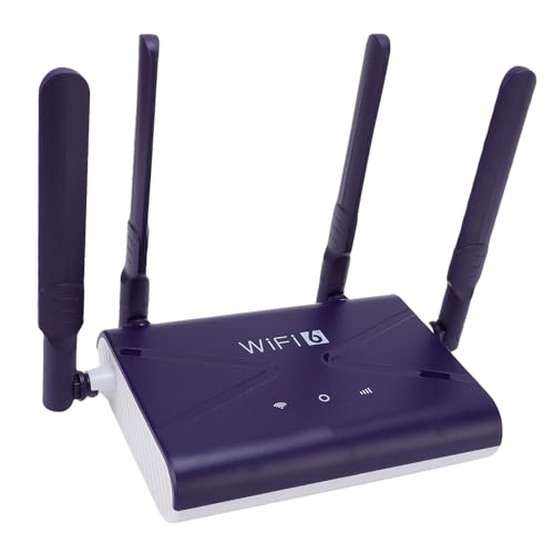Sxhlseller Enrutador WiFi 6 300mbps, 4g 5g CPE LTE Router con Ranura de Tarjeta SIM y 4 Antenas Externas, Enrutadores Inalámbricos de Internet, Conecta 32 Dispositivos, Cobertura Amplia