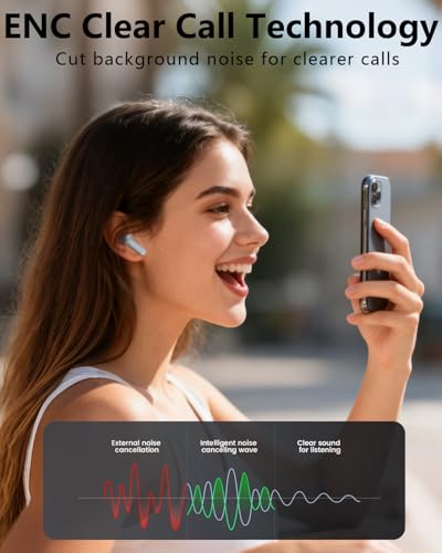 Image of Wireless Earbuds with Active Noise Cancelling,140-Hour Long Battery Life Bluetooth 5.4 Ear Buds,Multi-Device Pairing,Enhanced Clear Call,Deep Bass Stereo Headphone,in-Ear Earphones