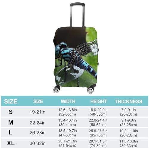 Travel Luggage Cover Protectors Elastic Anti-scratch Suitcase Cover Washable Luggage Sleeve Dragonfly on The Leaf Suitcase Cover Protector Fit 18-32 Inch Suitcases Travel Accessories M2