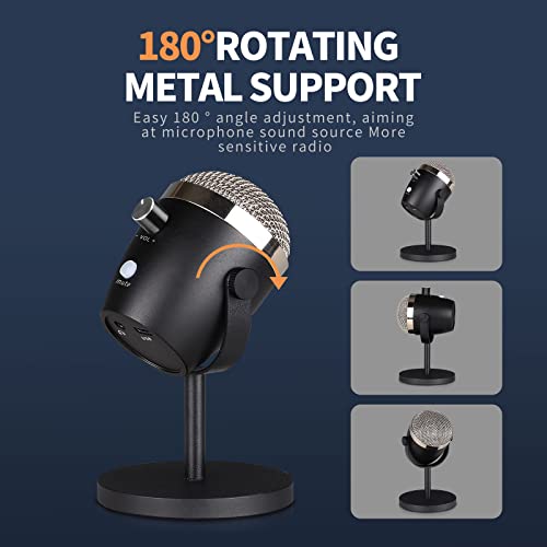 Micyusheng Usb Mini Condenser Microphone,Desktop Microphone For Pc/Micro/Mac/Android,Professional Plug&Play Studio Microphone With Stand,Online Chatting,Videos,Voice,Streaming,Youtube. #TOP3