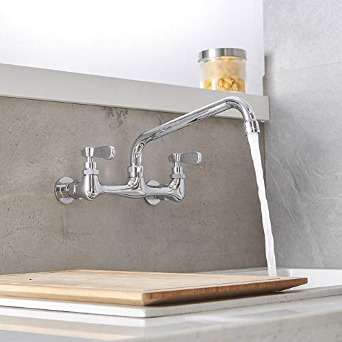 Homevacious Wall Mounted Chrome Utility Sink Faucet #TOP23