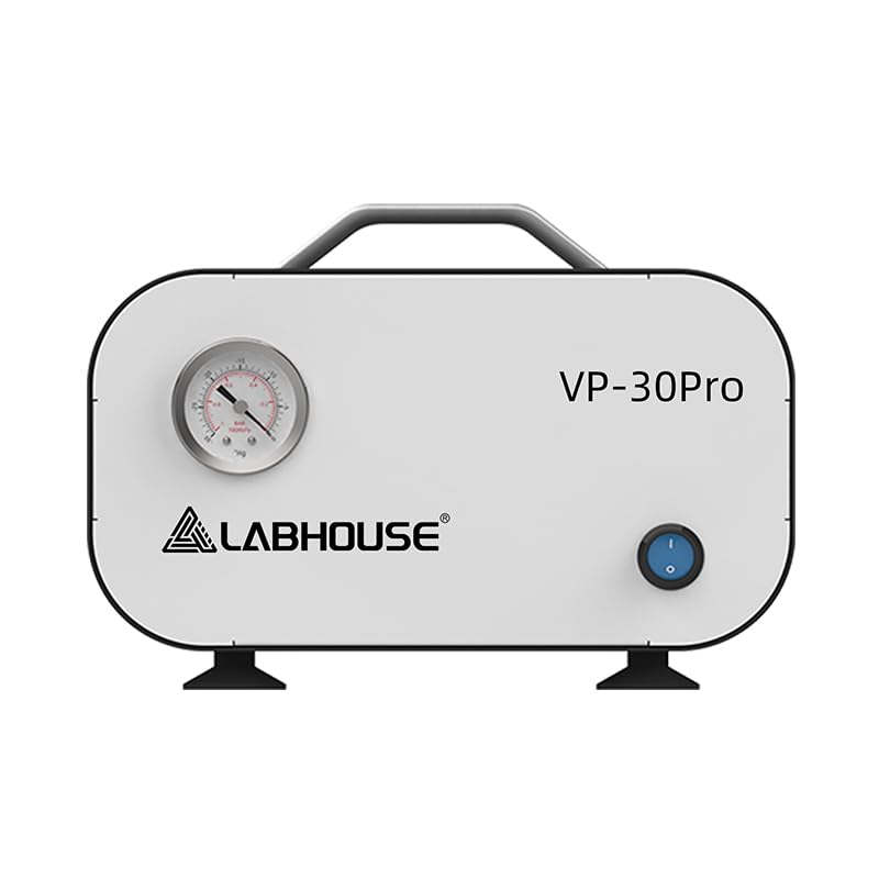Lab Vacuum Filtration Pump VP-30PRO Pressure Adjustable Diaphragm Oil Free 30L/min Positive & Negative Pressure W/Rubber Tube for Laboratory