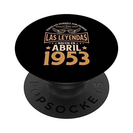 Cumpleaños Hombre Regalos Las Leyendas Abril 1953 PopSockets PopGrip Intercambiable