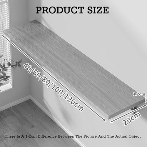 Bureau flottant pour petits espaces : solution murale rabattable 60x20