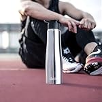 Clazkit Optimus Sporty Stainless Steel Water Bottle 1000ml |ISI Certified| Leakproof, Rust-Free, BPA-Free, Durable for College, Fridge, Sports, Gym, Yoga & Office – Easy to Clean & Reusable