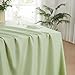Aocoz Rectangle Tablecloths 90x132 Inch 2 Pack Sage Green Tablecloth for 6ft Washable Decorative Linen Polyester Table Cloths for 8ft Dining Table Banquets Buffet Parties and Wedding
