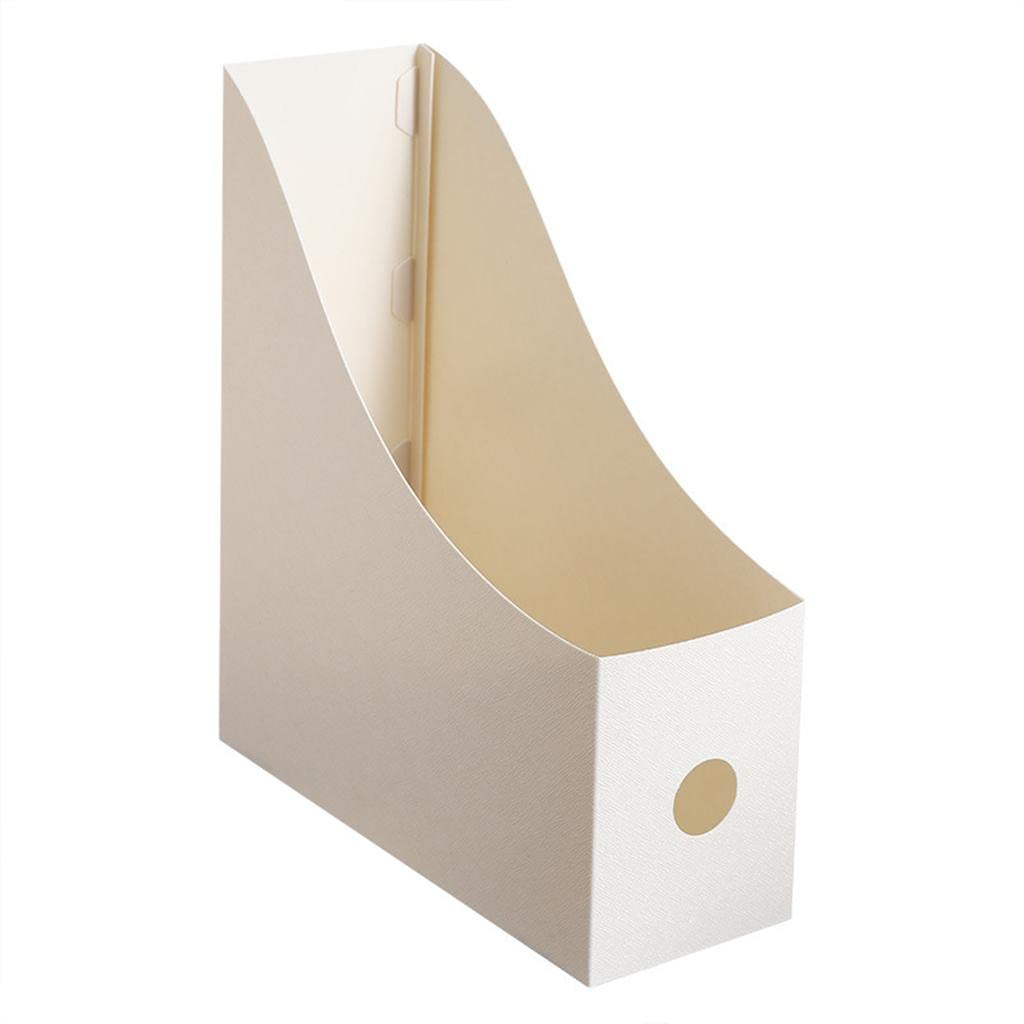 WOVEBIUS Multifunction Desktop File Book Holder Organizer Stand for Home Office Beige