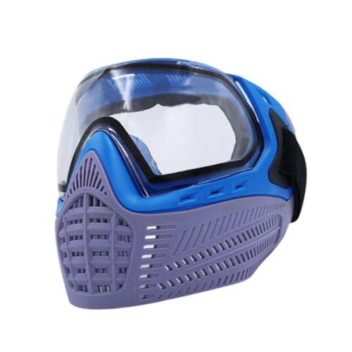 Colaxi Fencing Face Mask Face Cover Kendo Adjustable Strap Epee Gear Portable Fencing Coaches Mask Protective Gear for Cosplay Party, Blue Gray