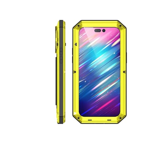 Coque iPhone 15 Plus silicone jaune antichoc et metallique antichute