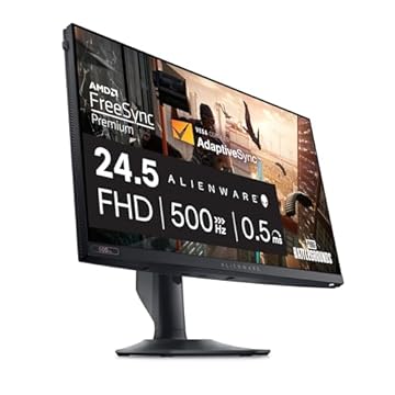 Alienware AW2524HF Monitor de jogos - 62.2 cm (1920x1080) 500Hz (Overclock) Tela de 0,5 ms, ajuste de altura/inclinação/giro/pivô, troca avançada de 3 anos - preto