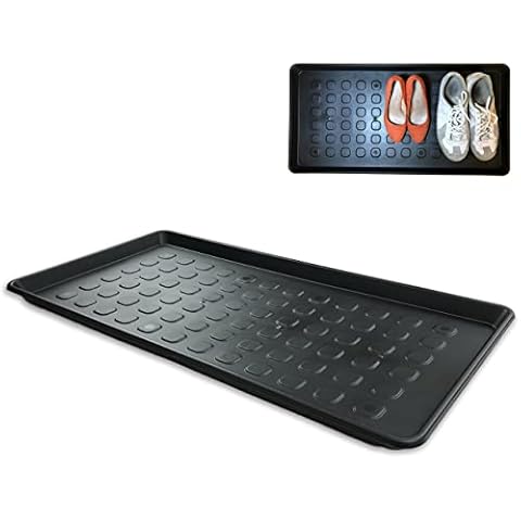 fratrisPRO 1 Stk. | XXL Schuhabtropfschale Schuhmatte Ablage | Schuhablage mit erhöhtem Rand Set Abtropfschale große Schuhunterlage Napfunterlage Cover