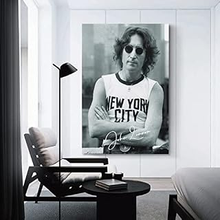 HYKHYK Affiches sur Toile 60X90cm sans Cadre Affiches John Lennon et déco Chambre familiale Moderne, Affiches - Les Beatles, Paul McCartney, John Lennon, RIngo Starr, George Harrison HYKHYK Affiches sur Toile 60X90cm sans Cadre Affiches John Lennon et déco Chambre familiale Moderne, Affiches – Image 2