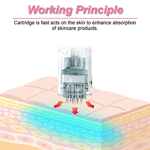 Dr Pen M8 Cartridges, Disposable Microneedling Pen Replacement Cartridge - Bayonet Slot Design Needle - Compatible With Dr. Pen M8 A6S (10Pcs Nano Pins) #TOP2