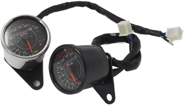 Motorcycle Odometer Gauge Motorcycles Universal Mi&ni Stainless Steel Mechanical Odometer Tachometer Mash Kmh and Mph