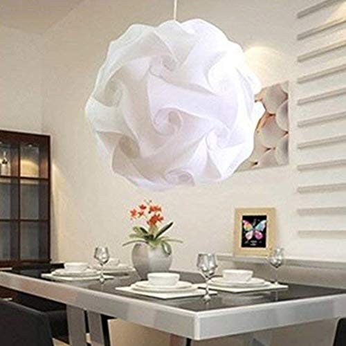 Puzzle Lampshade Flexible Chandelier Shade DIY Ceiling Light Cover, Orange, Medium - Image 2