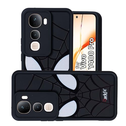 Image of DARKFIT Back Case Cover Compatible for Vivo Y400 Pro | Silicone Case | Camera & Body Protection| Shock Proof | for Vivo Y400 Pro | Color Black