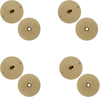 NU-Set 4 x 2171-3 Door Hole Cover Steel Plate Brass Finishing