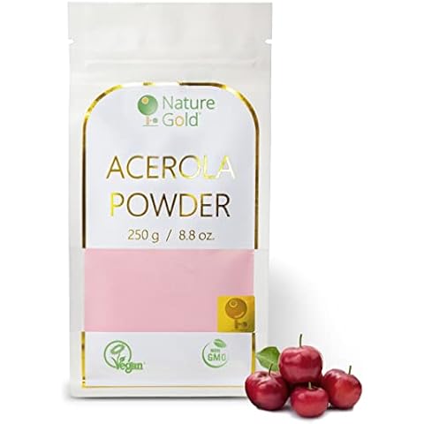 ACEROLA Powder | Vitamin C | Freeze-Dried Raw Cherry Extract | 250g - 8.8oz | 100% Natural & Vegan | No-GMO | Boost Your Natural Immunity for Coctail Cover