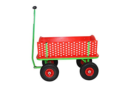 Beachtrekker Style Holzbollerwagen Handwagen Leiterwagen (Rotkäppchen)