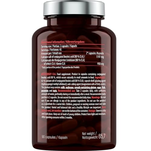Essensey CLA Conjugated Linoleic Acid - 90 Capsules Dietary High Strength Supplement for Effortless Weight Management - Suitable for Men & Women - Image 4