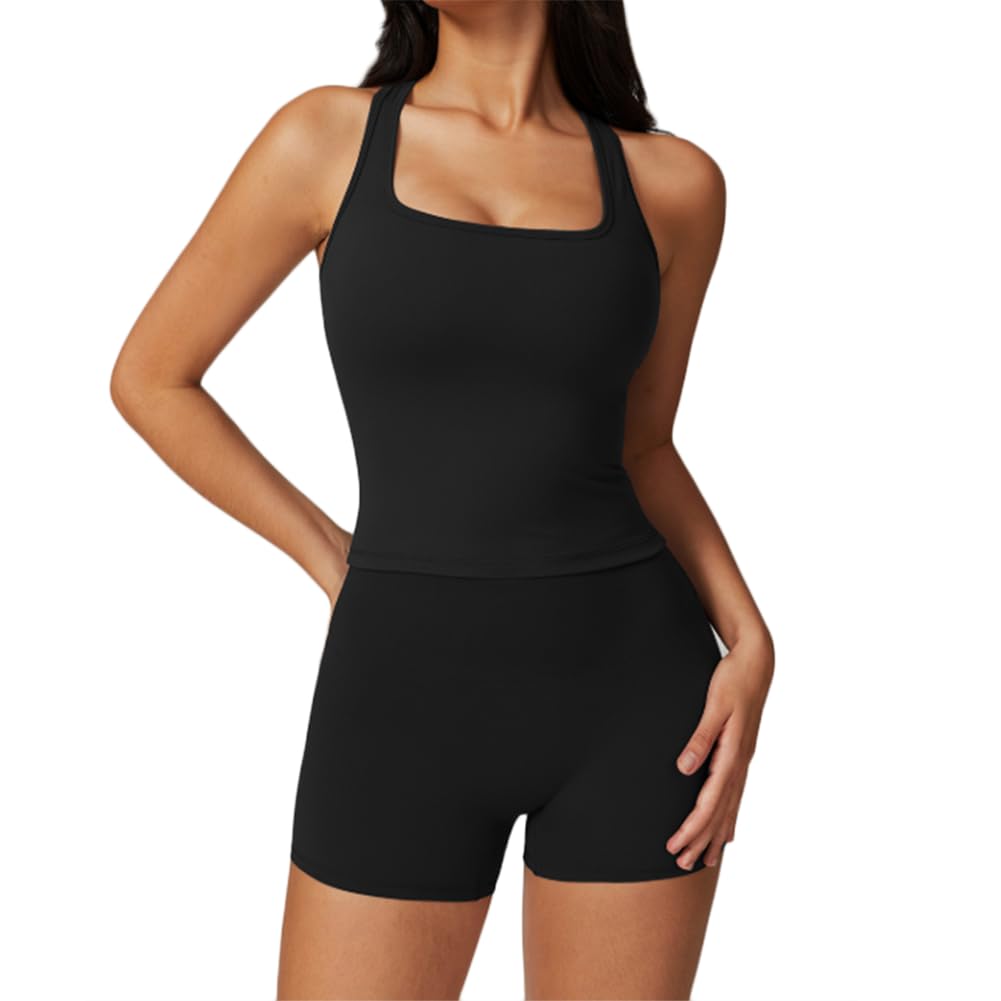 Conjunto Deportivo de Mujer Set de Gimnasio Ropa deportiva de verano para yoga, Pilates y Entrenamiento